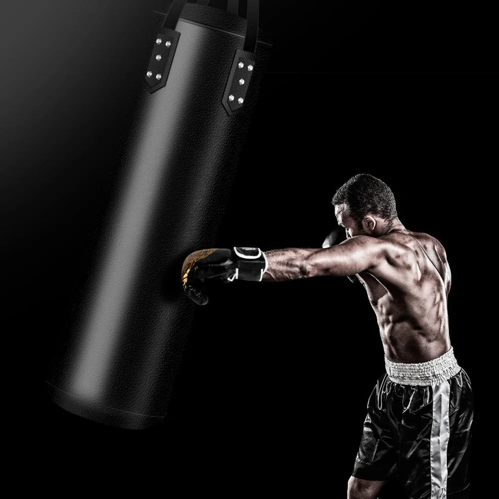 Punching Bag Set,12OZ Punching Gloves, Hand Wraps/Hanging Chains Included