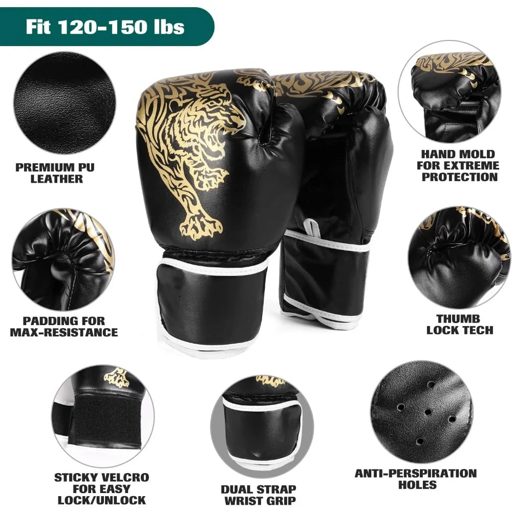 Punching Bag Set,12OZ Punching Gloves, Hand Wraps/Hanging Chains Included