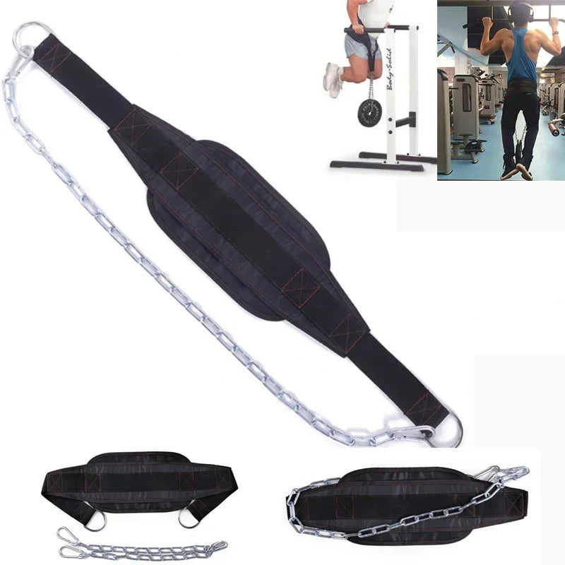 Weightlifting Dip Belt w/ Metal Chain